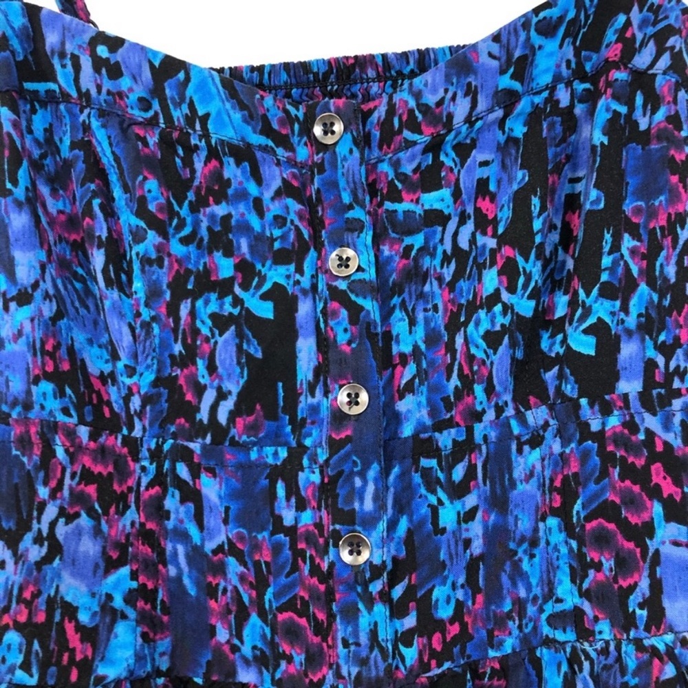 Express Blue Patterned Mini Dress - Picture 3 of 8